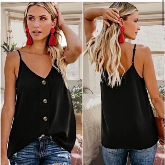 Tops - 🌻BOGO Black Camisole with Buttons